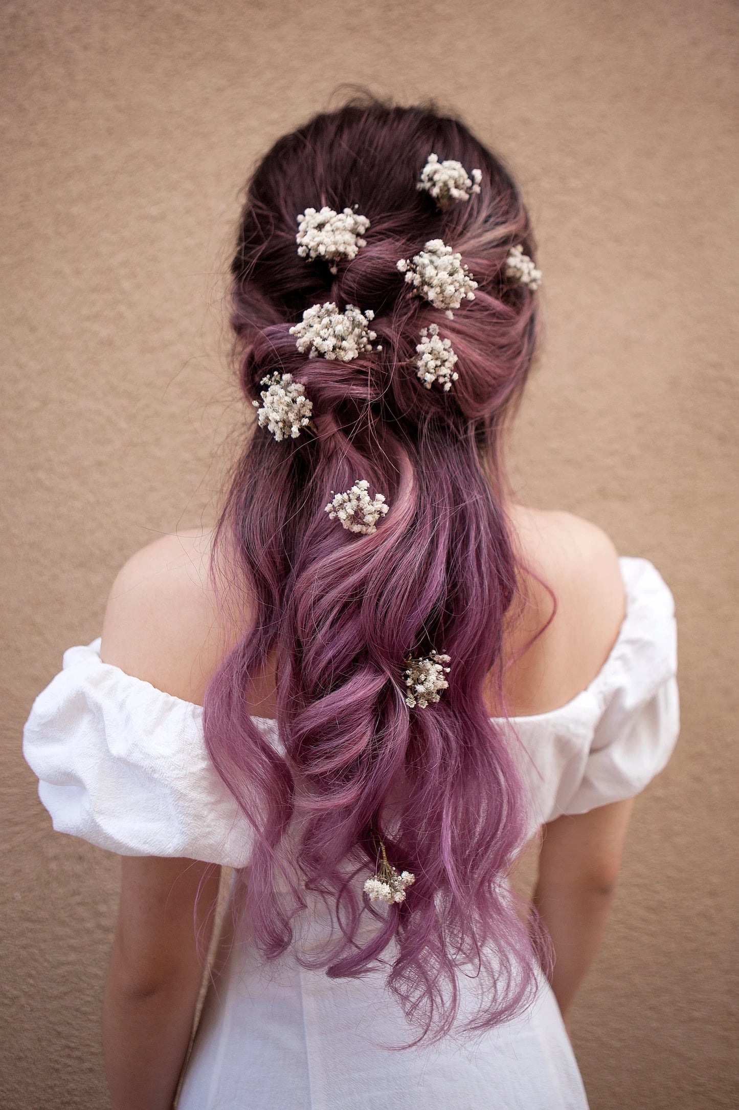 Dried Baby's Breath Small Hair Pins