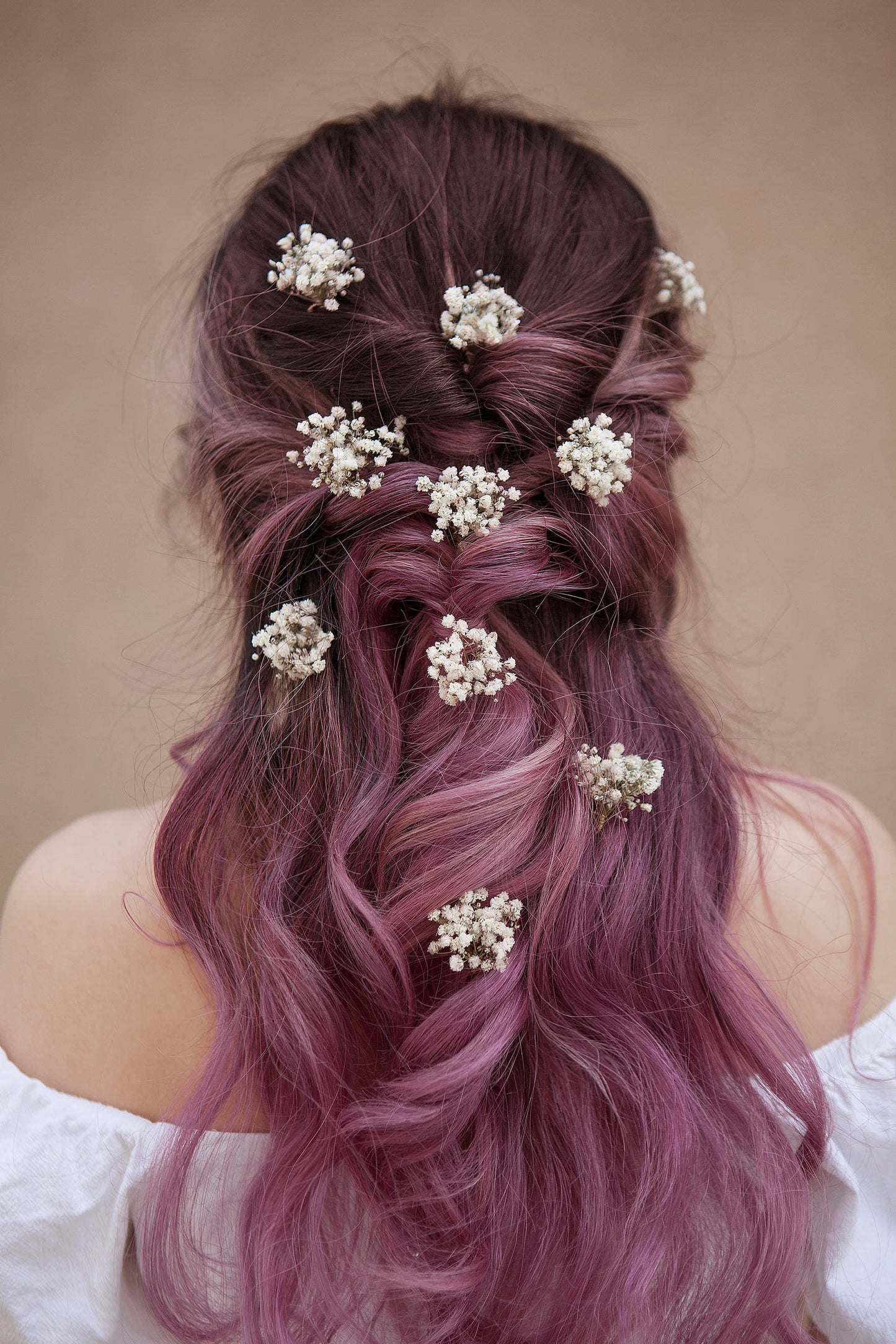Dried Baby's Breath Small Hair Pins