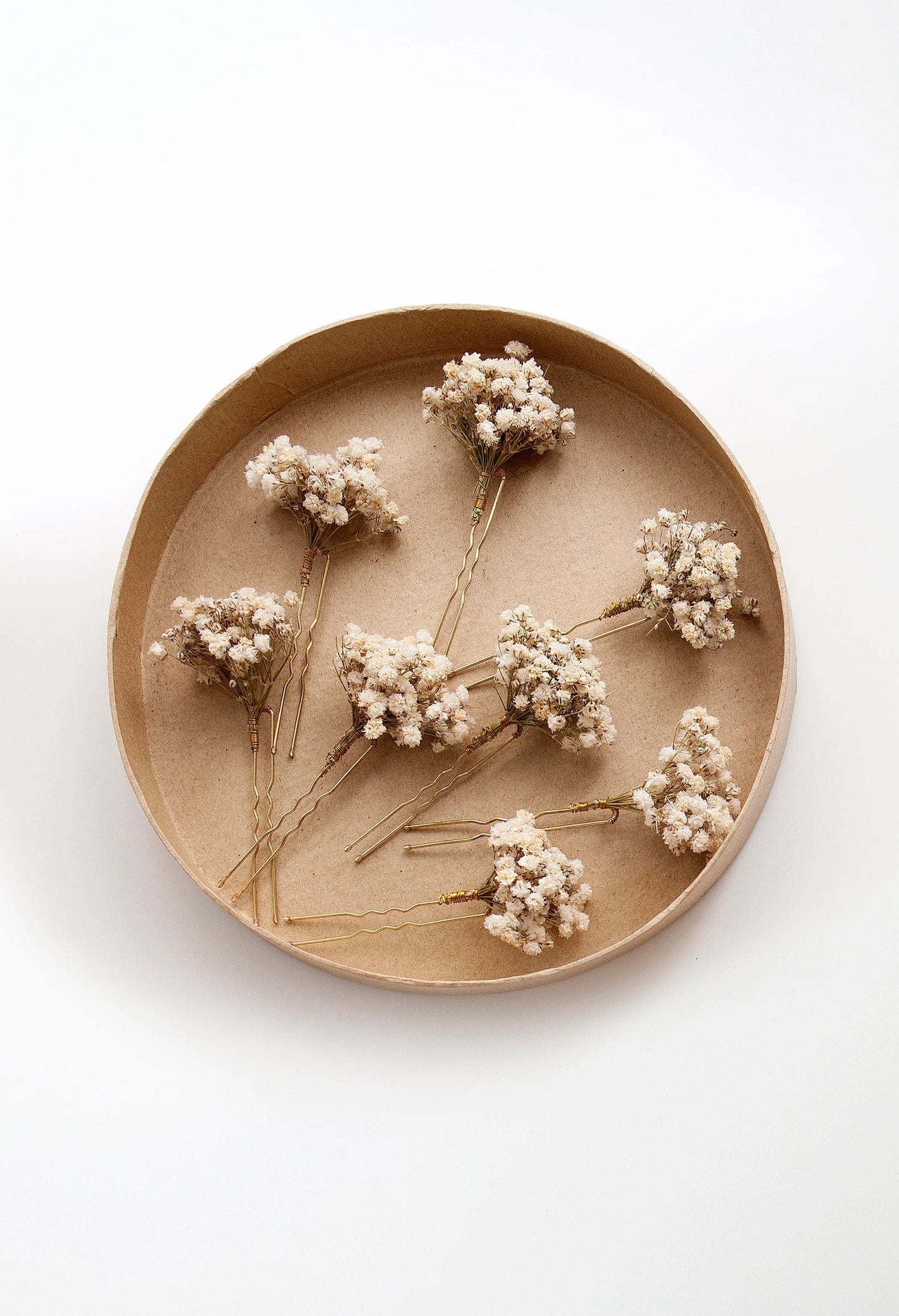 Dried Baby's Breath Small Hair Pins