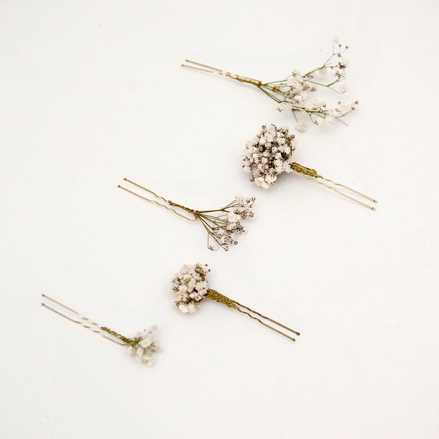 Dried Baby's Breath Small Hair Pins
