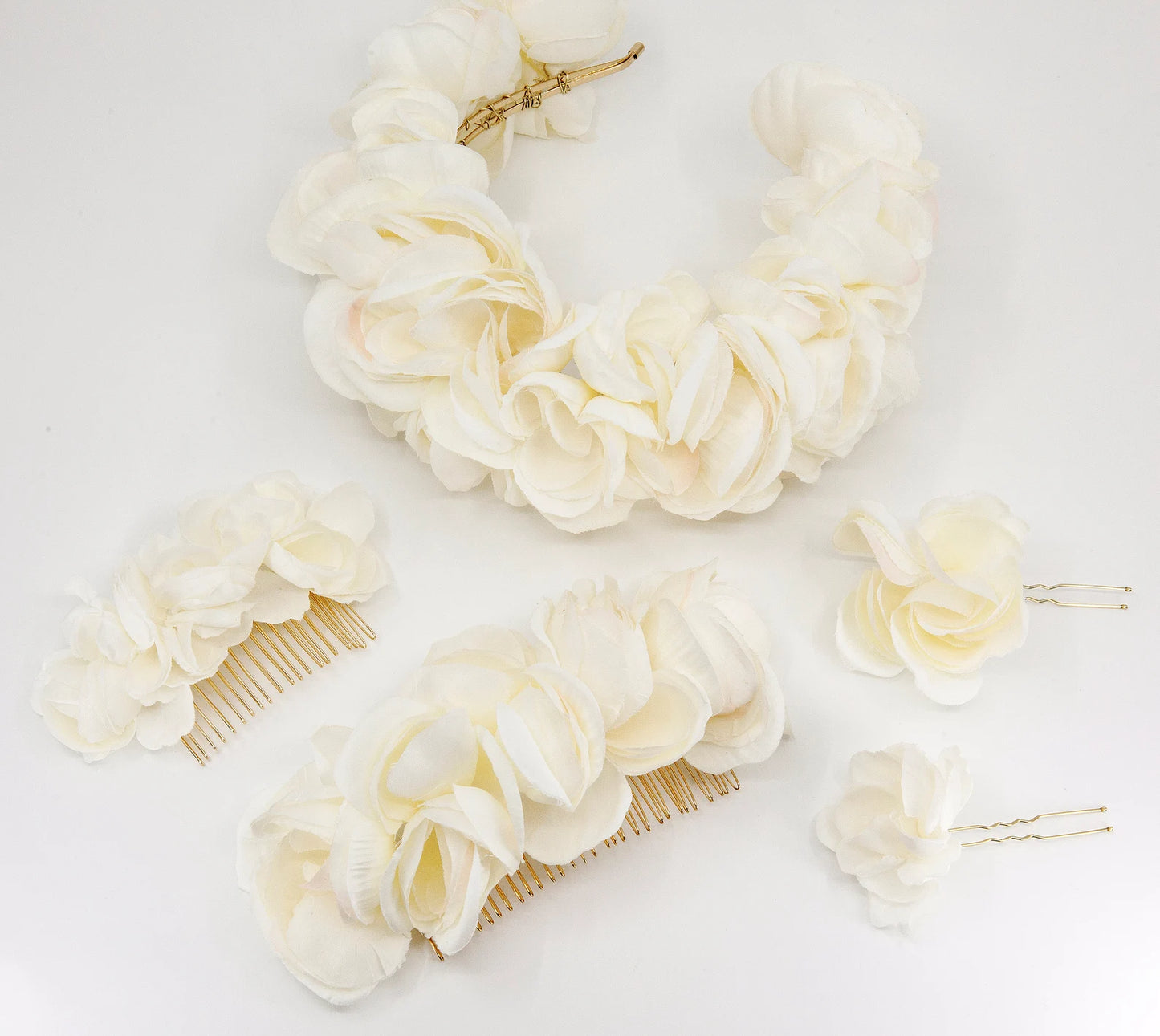 Silk Beige Flower Headband
