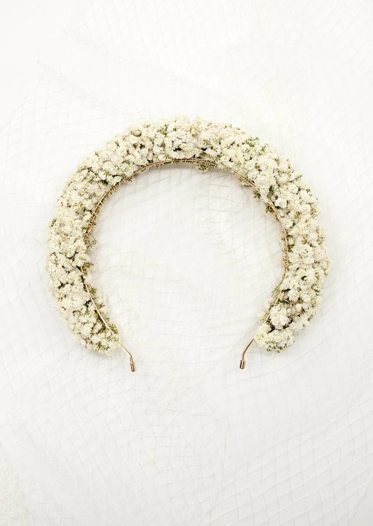 Dried Baby's Breath Thin Headband