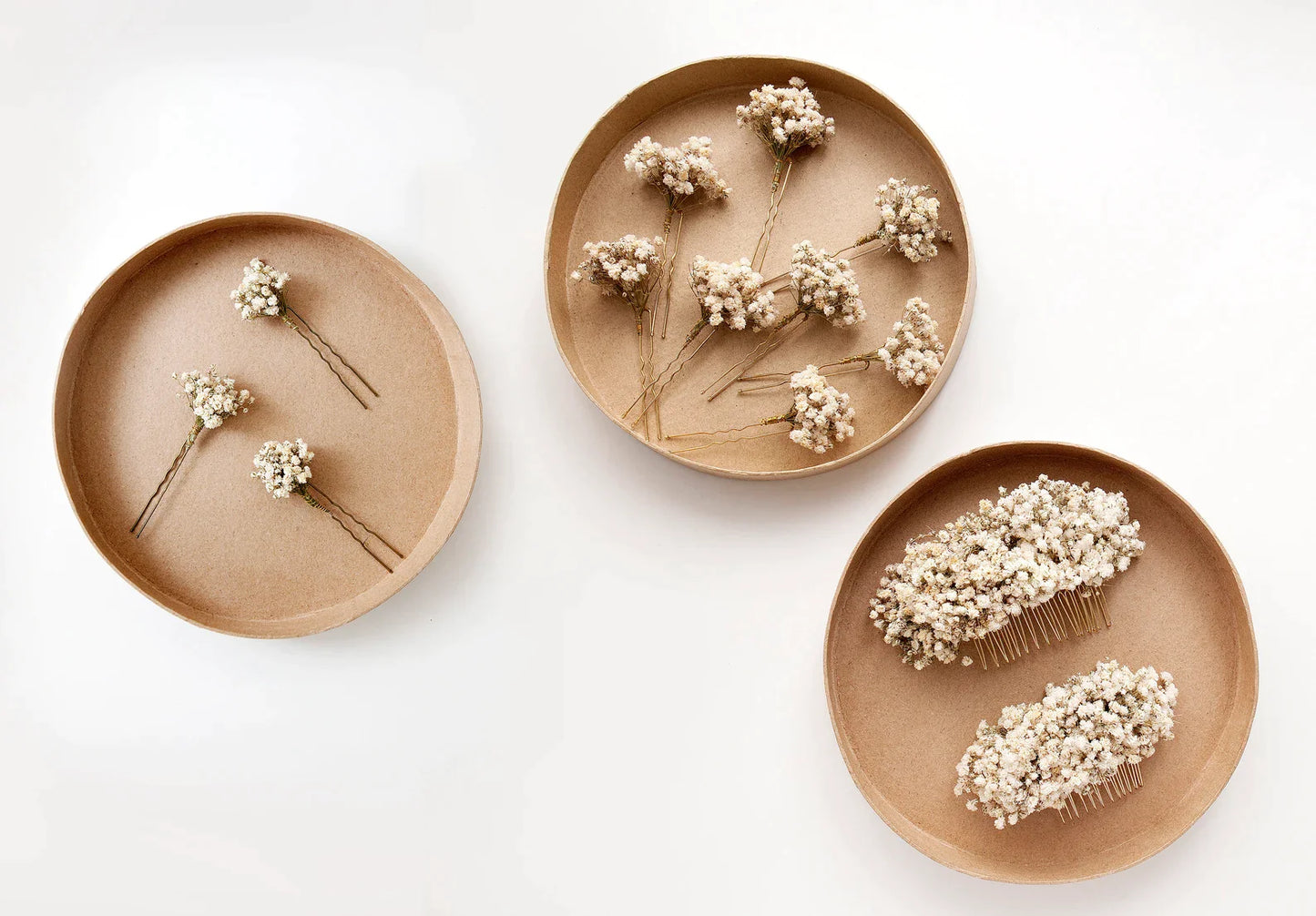 Dried Baby's Breath Small Hair Comb