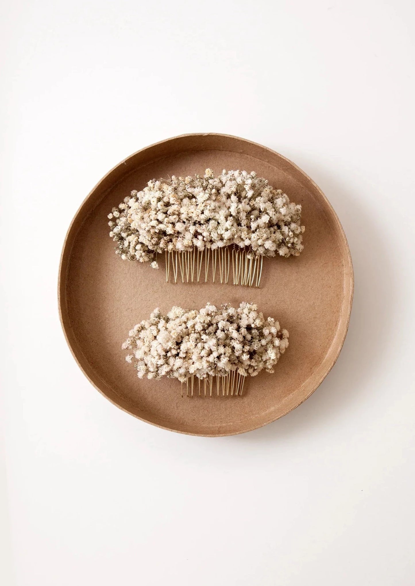 Dried Baby's Breath Big Hair Comb