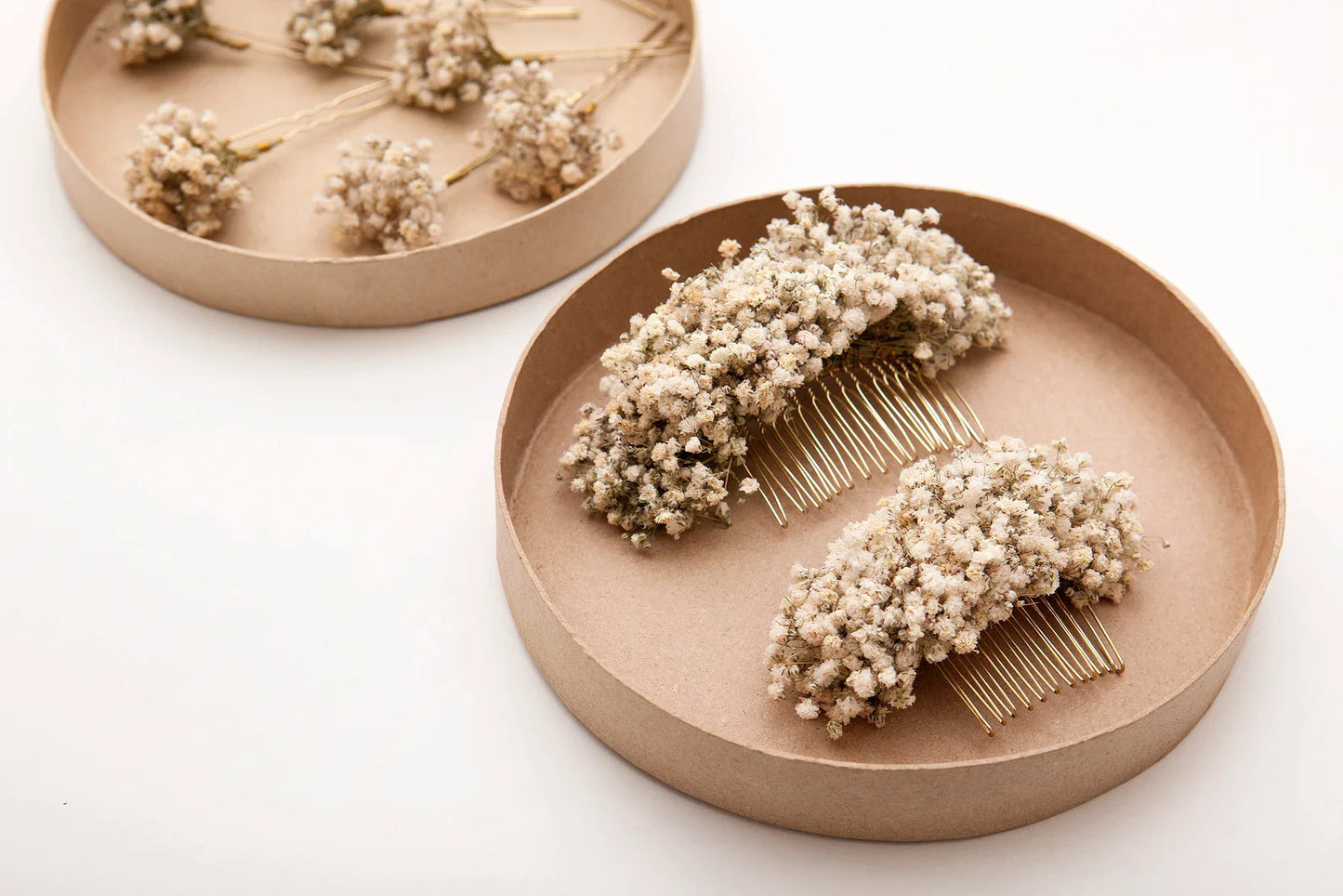 Dried Baby's Breath Big Hair Comb