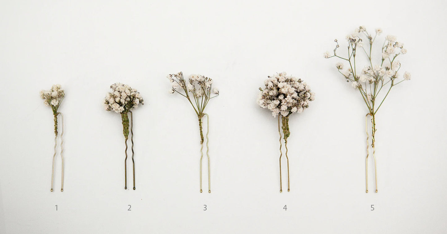 Big Spread-out Dried Baby's Breath Hair Pins