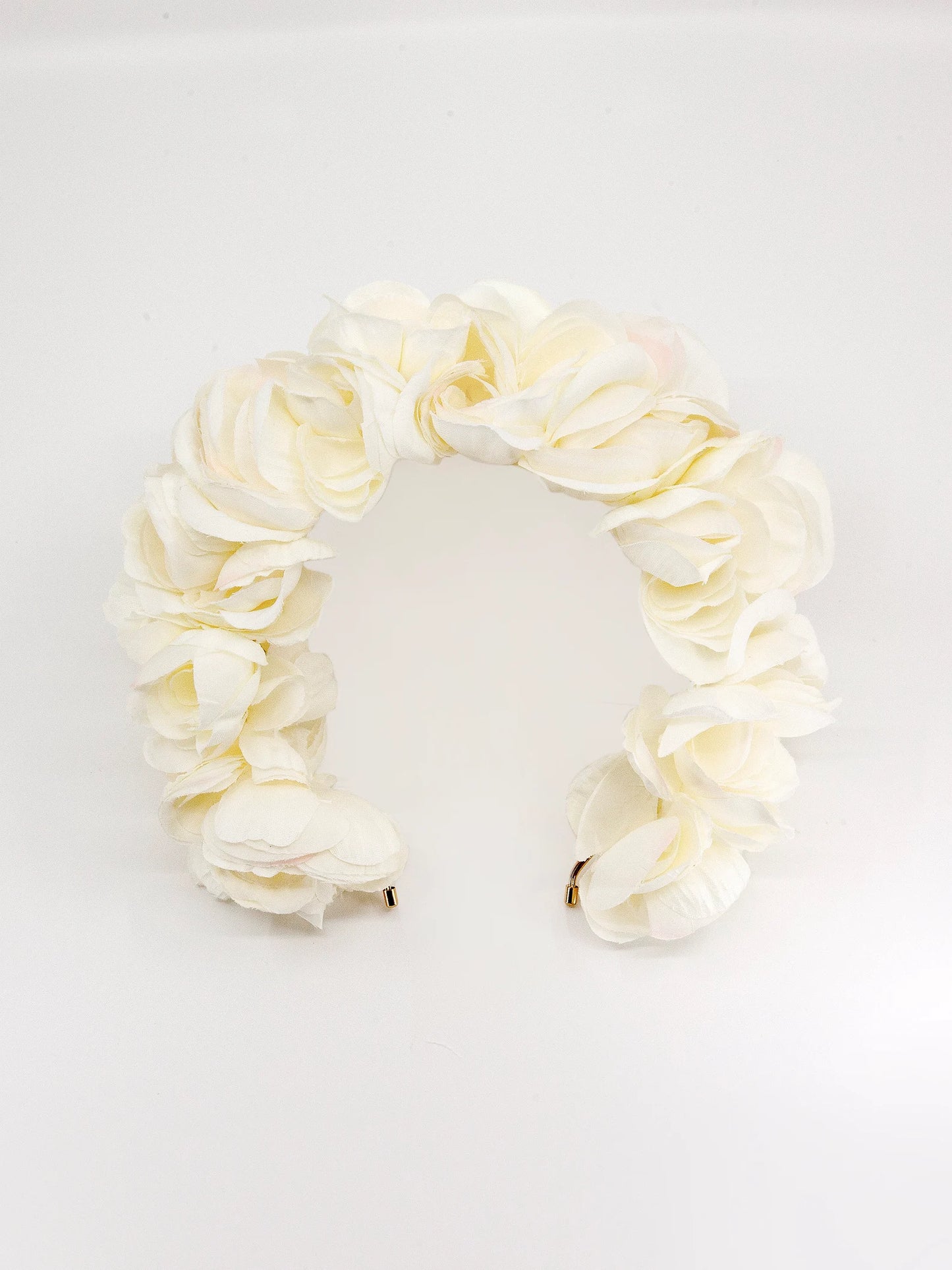 Silk Beige Flower Headband